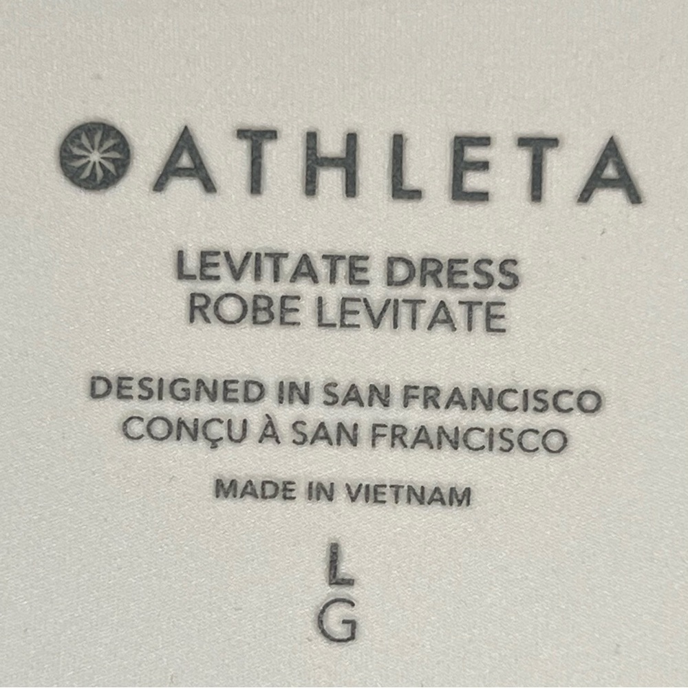 Athleta Levitate White Athletic Sports Racerback Tennis Pickleball Dress Women L - Picture 11 of 11